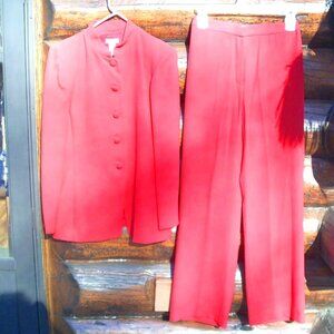 NWT Address Maggy Red 2 piece Pants Suit Set Size 8
